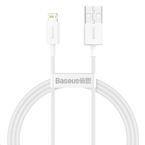 Rýchlonabíjací kábel Baseus Superior Series USB/Lightning 2.4A 1m biela Rýchlonabíjací kábel Baseus Superior Series USB/Lightning 2.4A 1m biela