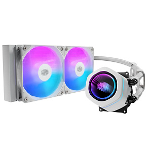 Cooler Master vodní chladič MasterLiquid Core Nex Digital 240 White ARGB, 2x 120mm, ARGB, LGA1851, AM5, Bílá Cooler Master vodní chladič MasterLiquid Core Nex Digital 240 White ARGB, 2x 120mm, ARGB, LGA1851, AM5, Bílá