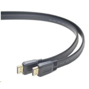PREMIUMCORD HDMI High Speed + Ethernet plochý kábel, pozlátené konektory, 3 m PREMIUMCORD HDMI High Speed + Ethernet plochý kábel, pozlátené konektory, 3 m
