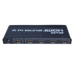 Rozbočovač HDMI PremiumCord 1-4 porty, kovové puzdro, 4K, FULL HD, 3D