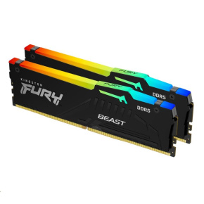 DIMM DDR5 64GB 5600MT/s CL36 (Kit of 2) KINGSTON FURY Beast RGB EXPO