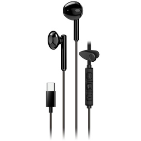 GENIUS sluchátka HS-M366 headset, mikrofon, USB-C, rotáční klip, černá