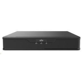 Uniview NVR, 8 kanálov PoE (max. 108 W), H.265, 1x HDD, 8Mpix (64Mbps/64Mbps), HDMI, VGA, 4K, ONVIF, 2 x USB, audio