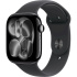 Apple Watch Series 11 GPS + Cellular 46mm Jet Black Aluminium Case with Black Sport Band - S/M