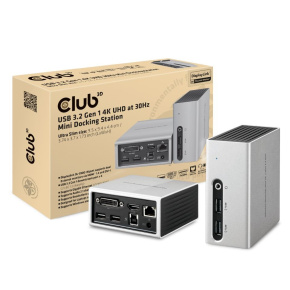 Club3D Mini dokovacia stanica USB 3.0 4K30Hz UHD (HDMI/DVI/4x USB 3.1/Ethernet/Audio)