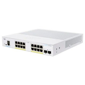 Prepínač Cisco CBS350-16P-2G, 16xGbE RJ45, 2xSFP, bez ventilátora, PoE+, 120W