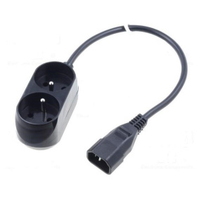 Prodlužovací přívod 2x230V pro UPS (IEC320-C14), 30cm