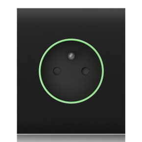 Ajax  CenterCover (smart) - Středový kryt zásuvky, horizontální, černá