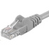 PremiumCord Patch kábel UTP RJ45-RJ45 CAT6 0.5m sivá