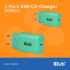 Club3D Nabíječka, USB-C, Power Delivery 15V/2A, 2-pack, zelená