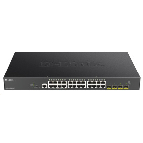 BAZAR - D-Link DGS-1250-28XMP 28-port Gigabit Smart PoE Switch, 24x GbE PoE+, 4x SFP+, PoE 370W - Poškozený obal (Komple
