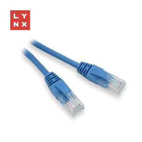 LYNX UTP patch kabel Cat5e, PVC, CCA, 7m, modrý
