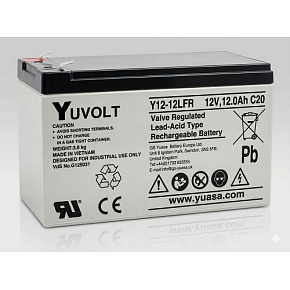 Baterie - YUVOLT Y12-12FR (12V; 12Ah; faston F2-6,3mm; životnost 3-5let)