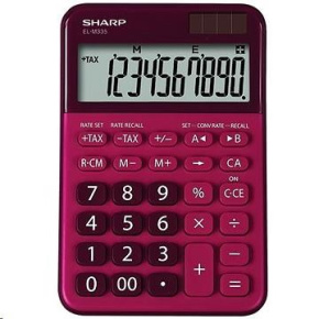 SHARP kalkulačka - ELM335BRD - červená