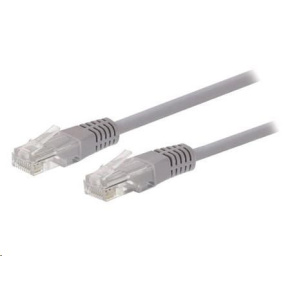 C-TECH patchcord Cat5e, UTP, sivý, 1,5 m