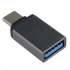 Adaptér PREMIUMCORD USB 3.1 C/male - USB 3.0 A/samica, kovovo sivá, OTG