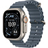 Apple Watch Ultra 3 GPS + Cellular 49mm Natural Titanium Case with Anchor Blue Ocean Band