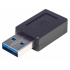 Adaptér Manhattan USB, USB 3.1 Gen 2, USB-A samec na USB-C samica, 10 Gb/s, čierna