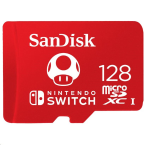 Karta SanDisk MicroSDXC 128 GB pre Nintendo Switch (R:100/W:90 MB/s, UHS-I, V30,U3, C10, A1) licencovaný produkt,Super Mario
