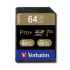 Karta VERBATIM SDXC 64GB PRO+ Class 10, UHS-1 (R:90/W:80 MB/s)