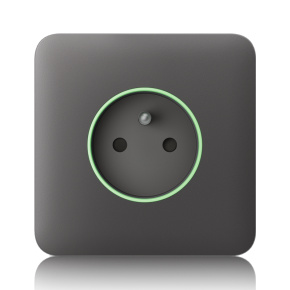 Ajax  SoloCover (smart) - Samostatný kryt zásuvky, šedá