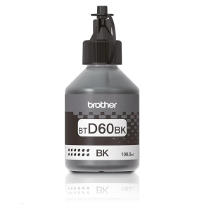 BAZAR - BROTHER INK BT-D60BK black pro T4xx, T5xx, T7xx, T9xx cca 6000 stránek, bezpigmentový - INKTANK - Poškozený obal