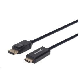 MANHATTAN Kábel DisplayPort - HDMI 1080p, 1 m, čierny