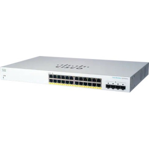 Prepínač Cisco CBS220-24P-4G, 24xGbE RJ45, 4xSFP, PoE+, 195W