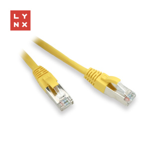 LYNX FTP patch kabel Cat5e PVC, CCA, 10m, žlutý