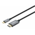 Manhattan kabel USB-C na HDMI, USB-C Male na HDMI Male, 2m, černá