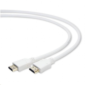GEMBIRD CABLEXPERT HDMI-HDMI kábel 3 m, 1.4, M/M tienené, pozlátené kontakty, biele