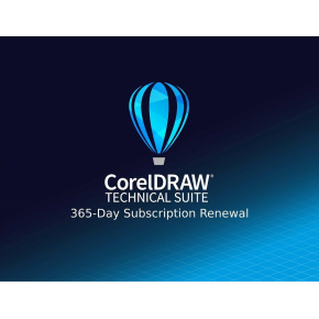 CorelDRAW Technical Suite 365-dňové predplatné. Obnovenie (jednorazové) EN/DE/FR/ES/BR/IT/CZ/PL/NL