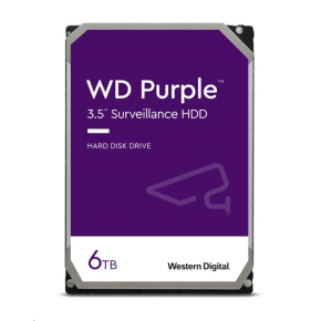 WD PURPLE WD63PURZ 6TB SATA/600 256MB cache, nízka hlučnosť, CMR