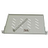 BAZAR - LEXI-Net 19" police s perforací 1U/650mm, nosnost 45kg, zadní nastavitelný úchyt, šedá - prohnutá