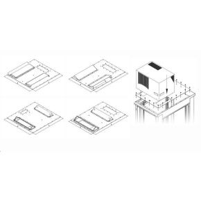 Montážna redukcia TRITON pre klimatizáciu X1 a X2 pre rozvádzač so šírkou 800 x 800 mm, sivá