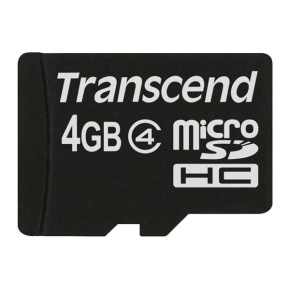 Karta TRANSCEND MicroSDHC 4 GB triedy 4, bez adaptéra