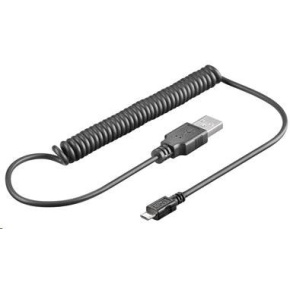 Kábel USB PREMIUMCORD 2.0 A - Micro B kábel 1m, krútený (M/M)