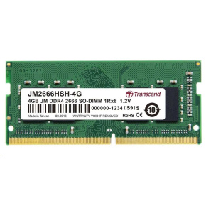 SODIMM DDR4 4GB 2666MHz TRANSCEND 1Rx8 512Mx8 CL19 1.2V