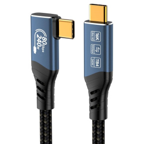 PREMIUMCORD Kabel USB4™ Version2.0 80Gbps 16K@60Hz 240W Thunderbolt 3 a 4 kabel zahnutý 1,2m PREMIUMCORD Kabel USB4™ Version2.0 80Gbps 16K@60Hz 240W Thunderbolt 3 a 4 kabel zahnutý 1,2m