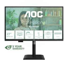 AOC MT 27" Q27P4U - 2560x1440,IPS,120Hz,2xHDMI,1xDP,USBhub,Repro,Pivot