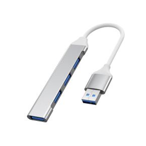 PremiumCord Hub USB3.2A na USB3.2 A + 3x USB2.0 A, SuperSpeed 5Gbps, hliníkové pouzdro