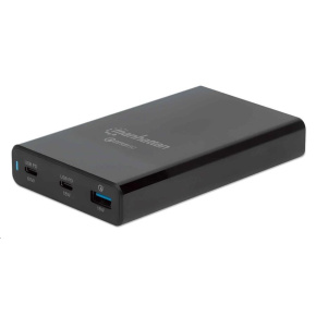 Nabíjacia stanica MANHATTAN USB Power Delivery - 65 W, čierna