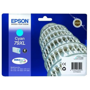 Atramentová kazeta EPSON série WF-5xxx "Pisa" 79 XL azurová (17,1 ml)