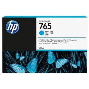 HP 765 Cyan DJ Ink Cart, 400ml, F9J52A