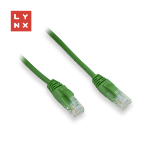 LYNX UTP patch kabel Cat5e, PVC, CCA, 10m, zelený