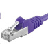 PREMIUMCORD Patch kábel CAT6a S-FTP, RJ45-RJ45, AWG 26/7 10m fialový