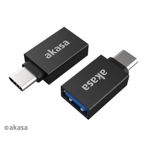 Adaptér AKASA USB3.1 Gen2 Type-A na Type-C (F/M), 2 ks v balení