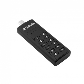 VERBATIM USB C 3.1 disk 32 GB - klávesnica Secure (R:160/W:130 MB/s) GDPR