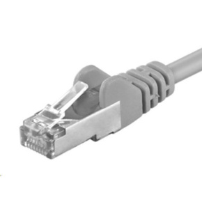 PREMIUMCORD Patch kábel CAT.6 F/UTP, RJ45-RJ45, AWG 26 15 m sivá