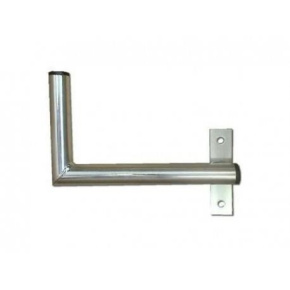 Držák antény na zeď u okna s pásem, pravé uchycení, galvanický zinek, délka 25cm, průměr 3,2cm